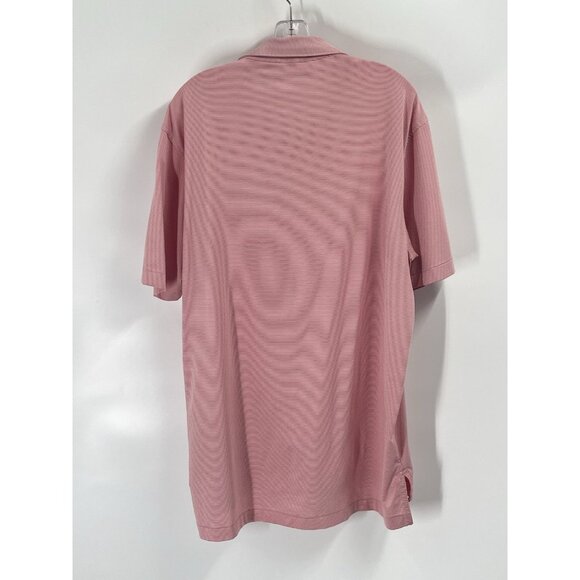 Peter Millar Summer Comfort Red Stripe Polo Shirt Longhorn Golf Mens Sz Large - Picture 5 of 5